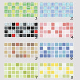 Waterproof Tiles Mosaic Wall Sticker Kitchen Bathroom Toilet Adhensive Anti Oil PVC Wallpaper