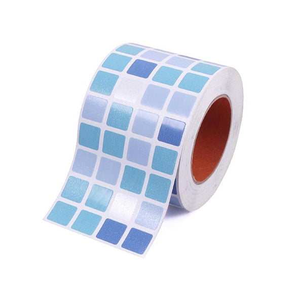 Waterproof Tiles Mosaic Wall Sticker Kitchen Bathroom Toilet Adhensive Anti Oil PVC Wallpaper