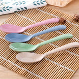 1PC New wheat straw Spoon Portable High Quality Eco friendly